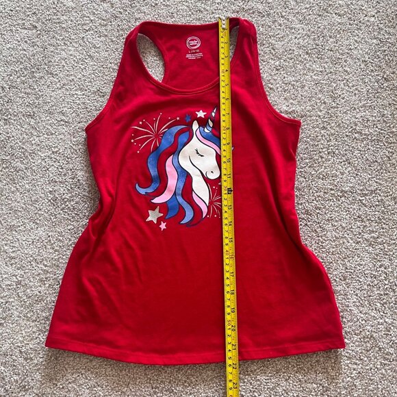 Red Unicorn Racer Halter Neck Tank Top - Picture 4 of 5